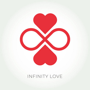 无限爱的标志.情人节和关系矢量图标照片