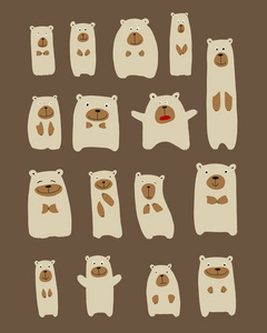 有趣的熊收集, 草图为您的设计