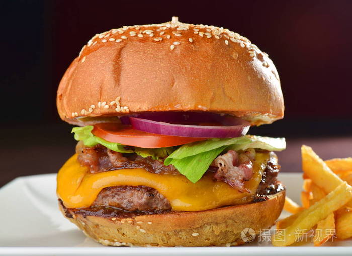 美国芝士汉堡