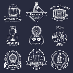 啤酒的标志。啤酒厂标志集