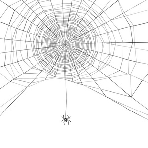 万圣节背景与蜘蛛网