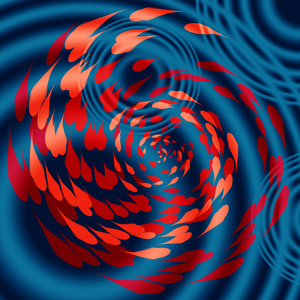 螺旋式上升的锦鲤鲤鱼图照片