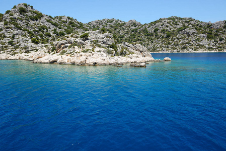 海岸靠近 Kekova 岛, 土耳其