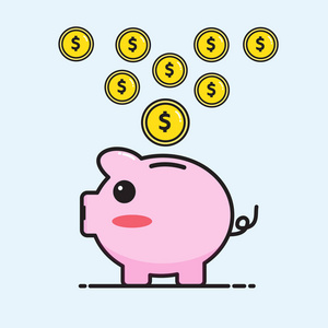 卡通存钱罐图片-卡通存钱罐素材-卡通存钱罐插画-摄图新视界