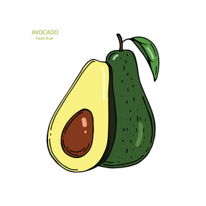 水果鳄梨涂鸦图片-水果鳄梨涂鸦素材-水果鳄梨涂鸦插画-摄图新视界