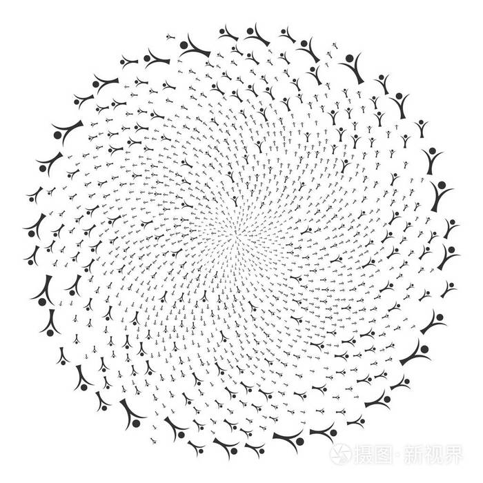 抽象人离心球团簇
