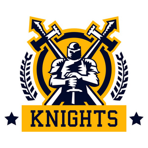 骑士标志.在铁和重型装甲战士.剑十字架.中世纪和战争的象征.