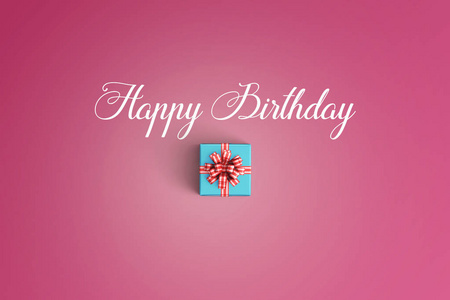 幸福的生日和礼物盒子颜色背景