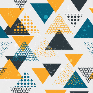 具有几何图形的创意背景三角形有趣的纺织品和织物墙纸.时尚风格.