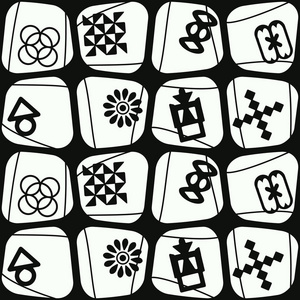 无缝模式与 adinkra 符号