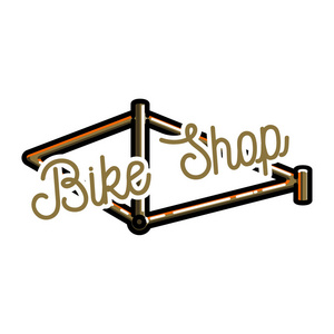 颜色老式自行车店徽图片