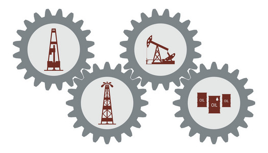 设置在轮廓上的石油工业齿轮
