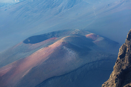 美丽的日出场面在哈雷阿卡拉火山, 毛伊岛, 夏威夷