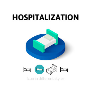 住院中不同风格的图标