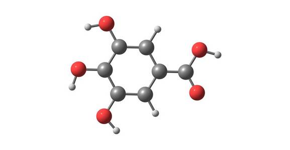 没食子酸分子结构上白色孤立