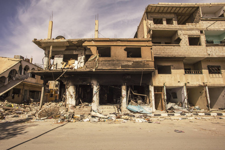 叙利亚附近的小镇照片