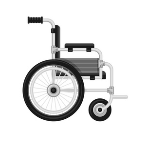 白色背景上的轮椅医疗图标。矢量