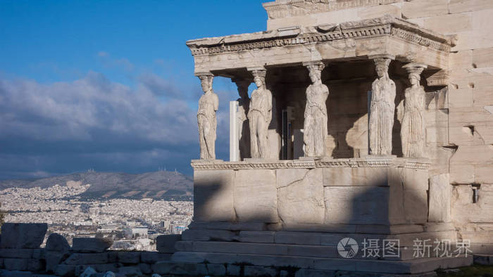在神殿希腊雅典卫城北侧古希腊庙宇柱的门廊照片 正版商用图片0gj9dc 摄图新视界