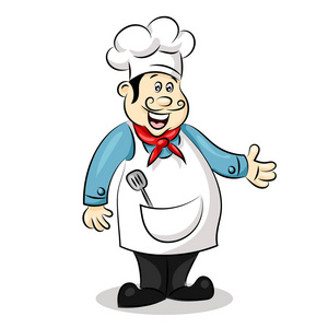 克洛什烧烤用厨师帽的汉堡包吉士汉堡卡通人物英俊的面包师穿着职业