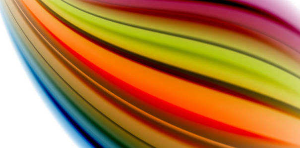 凝胶液体流动液体彩虹风格颜色, 波浪抽象背景, 现代极小的多彩的设计