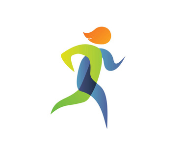 马拉松标志现代夏季运动标志符号马拉松运动员剪影照片