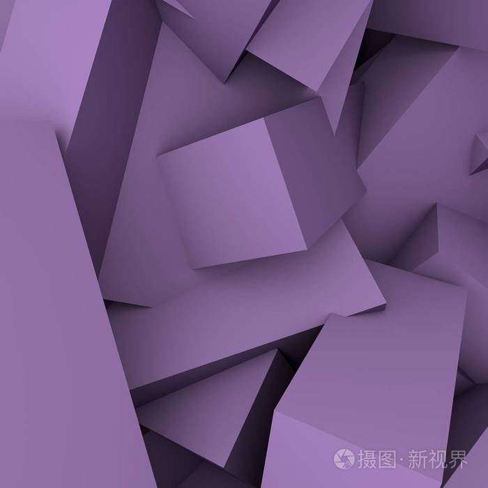 照片 抽象背景组成的几何形状.3d 的紫色三角形.jpg