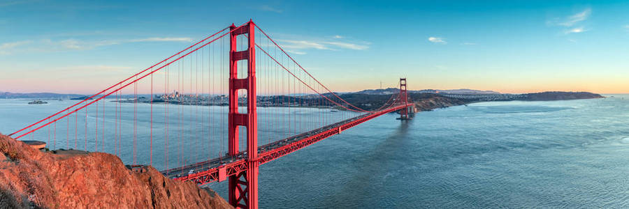 加州的旧金山金门大桥