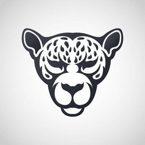 非洲豹徽标图标设计, 矢量插图