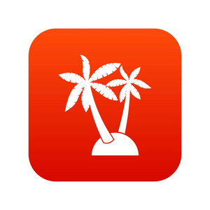 棕榈树图标数字红色