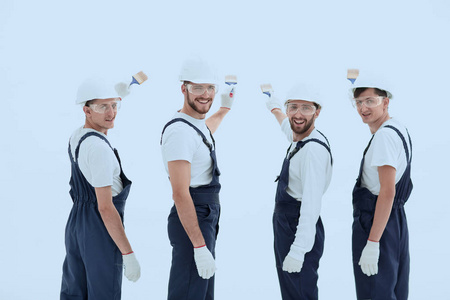 专业施工人员队伍照片