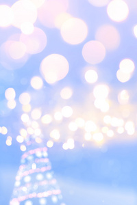 节日灯饰蓝色圣诞背景