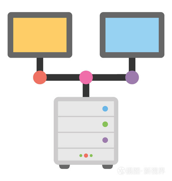 客户端服务器矢量图标