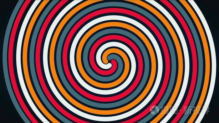 螺旋发光效果抽象圆形颜色轨迹, 抽象.彩色螺旋与编织线的形状的圆圈.