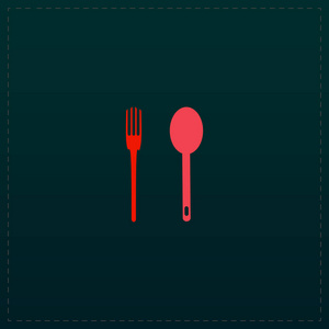 叉子和勺子的图标