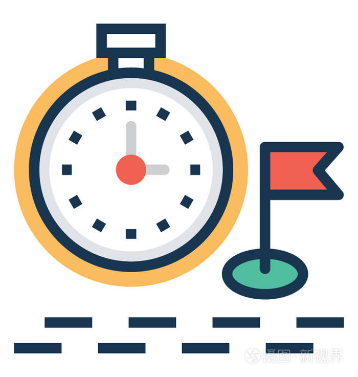 项目期限和任务限制向量图标