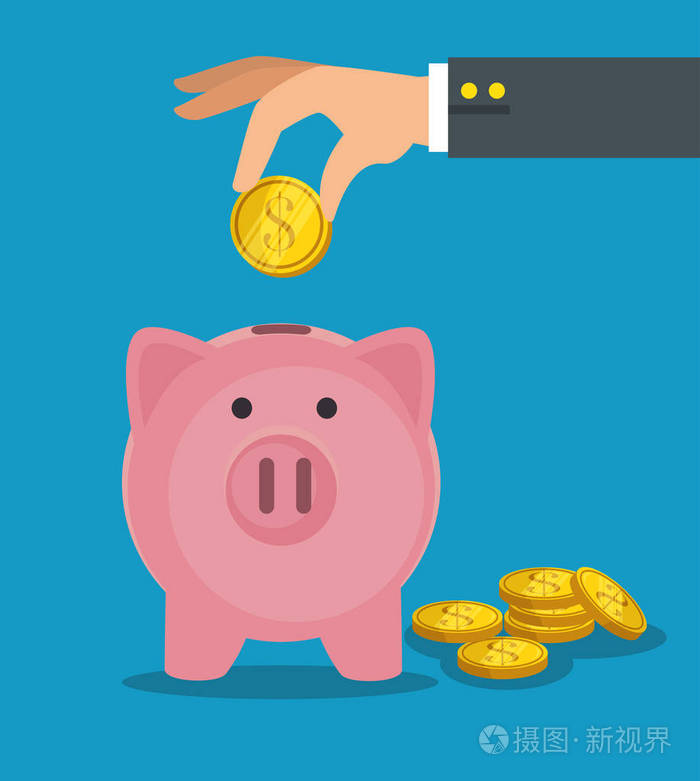 节省金钱概念插画-正版商用图片0gkawy-摄图新视界