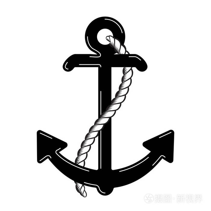 矢量航海定位标志图标海事海洋小船例证标志