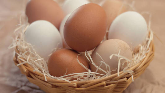篮子里的鸡蛋不同图片