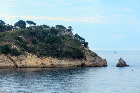 夏季海，海岸线，布拉瓦海岸西班牙