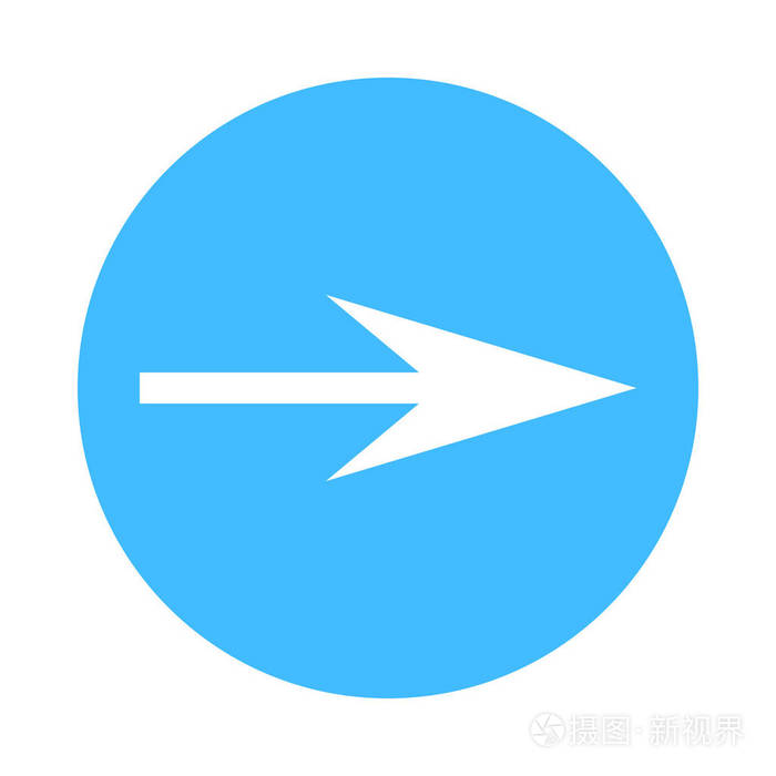 箭头符号方向图标圆圈按钮平面样式