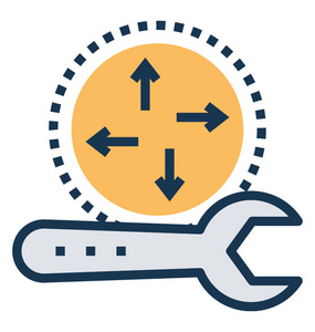 网络部署软件配置和部署矢量图标照片