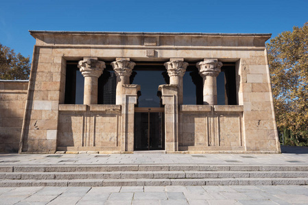 著名地标 Debod，埃及庙宇在马德里，西班牙