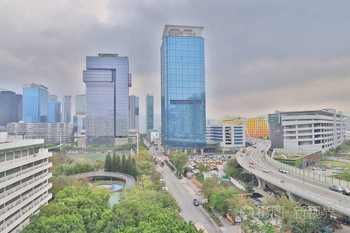 香港商业区的工业大厦