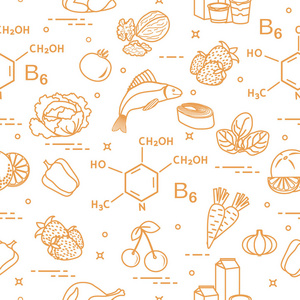 富含维生素 B6 的食品的无缝模式
