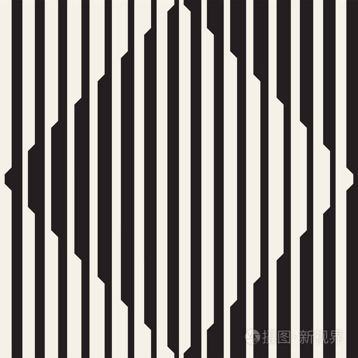 矢量无缝黑白半色调线网格模式.抽象几何背景设计