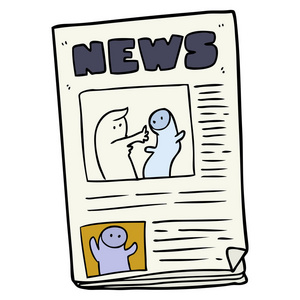报纸卡通图片