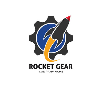 火箭超前技术发射矢量标志设计照片