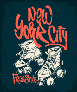 矢量轮滑鞋图片