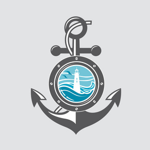 船锚和舷窗照片