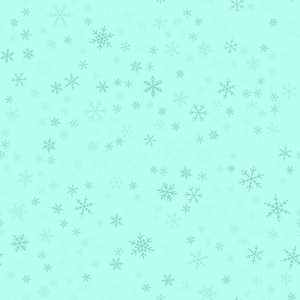 蓝色的雪花无缝模式上绿松石圣诞节背景混沌分散蓝